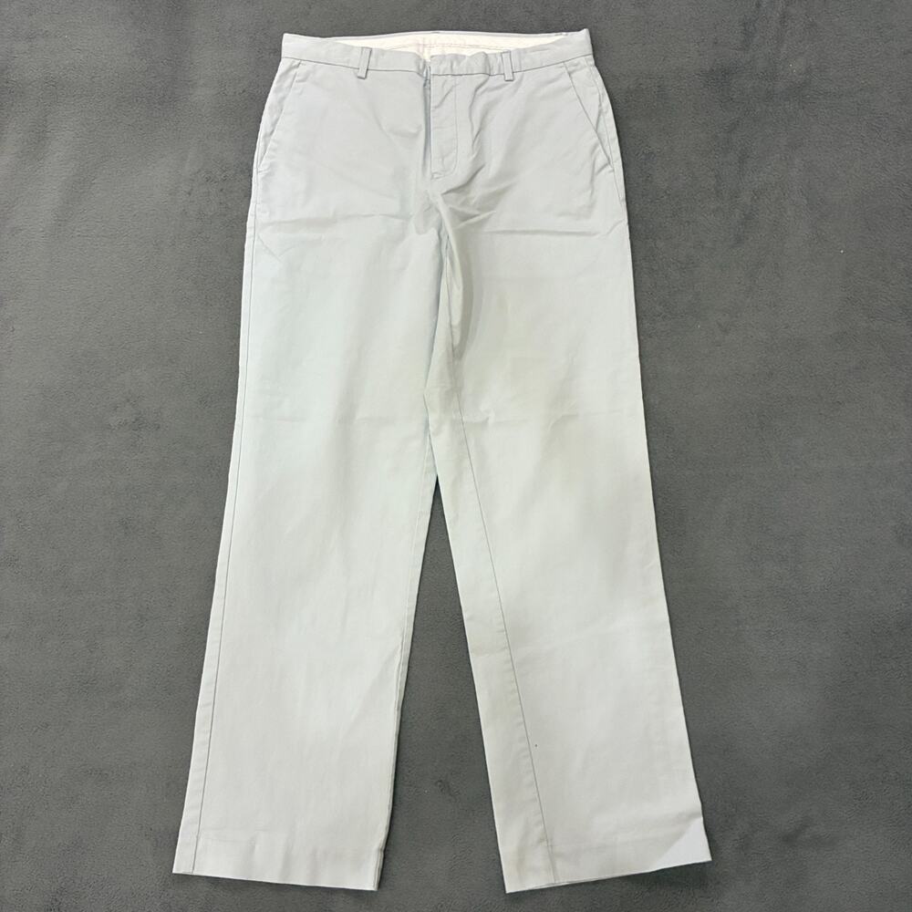 Calvin Klein Light Gray Slim Fit Straight Leg Cut Chino Trousers Men's Sz 32x32